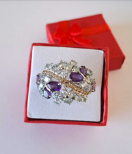 Bague améthyste grenat