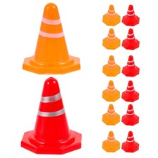  16 Pcs Panneaux De Signalisation Cone Jouets Circulation Véhicule Construction