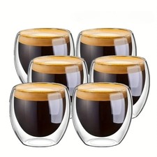 Coffret 6 tasses café verre