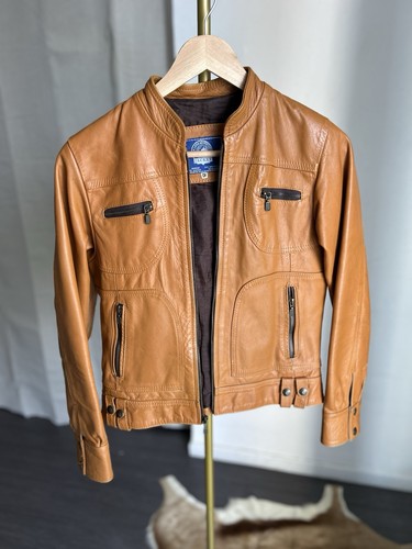 Jacket veste femme cuir marron