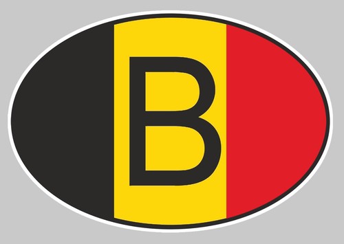 Ovale drapeau belge 12cm - drapeau,