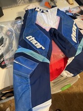 Thor Motocross Racing Pants Youth Size 24 MX Off Road ATV BMX yz blue Fast ship