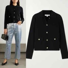 NEW, Veronica Beard Katia Knit jacket Black Size L #SJ1573