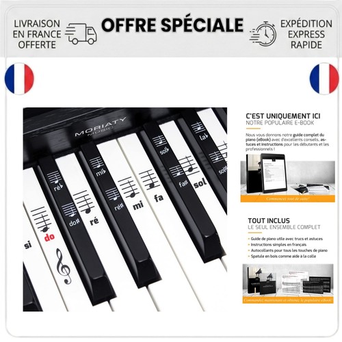 Autocollants notes piano
