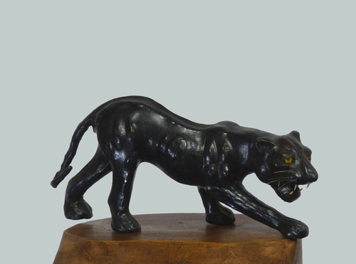 Panthère cuir noir - en, vintage