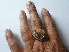 chevalière en plaqué or, effigie de l'empereur Napoléon 3, t. 62