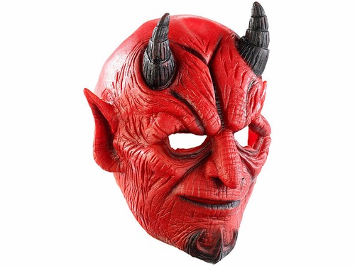Masque diable latex avec - masque,
