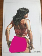 DRUUNA - par Serpieri - la légende - superbe ex-libris ancien - signée - neuve