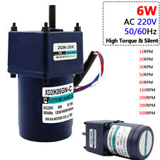 Micro AC220V 50/60Hz 6W Metal Transmission Motor High Torque 10-500RPM