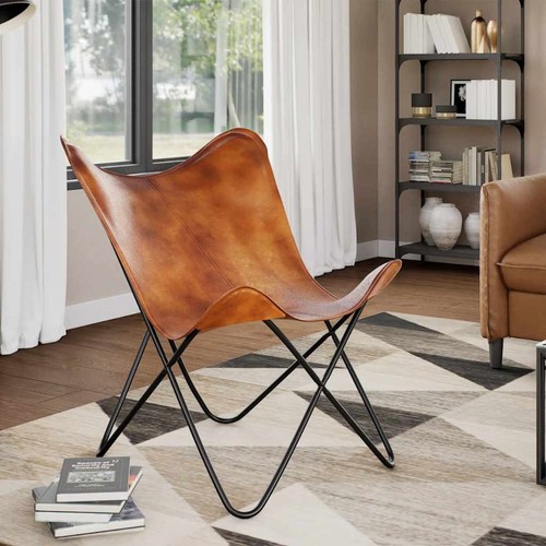 Chaise papillon cuir - chaise,