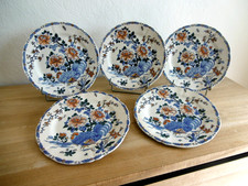 CINQ ASSIETTES DESSERT FAIENCE