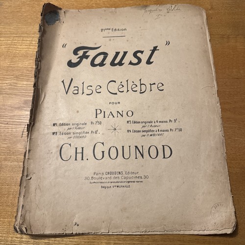 Partitions anciennes faust - partitions,