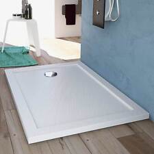 RECEVEUR PLATEAU BAC H4 DOUCHE BLANC EFFET PIERRE ACRYLIQUE RECTANGLE