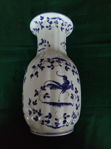 Ancien vase cannelé faience - vase,