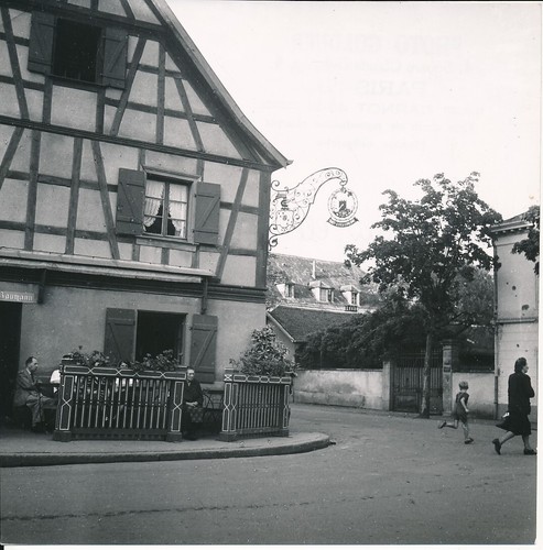 Ribeauville 1950 terrasse - 1950,