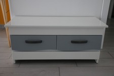 Meuble télé laqué blanc