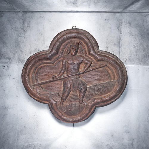 Plaque bois sculpté - bois, –