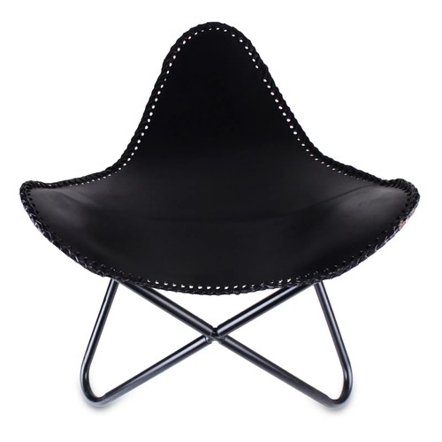 Pouf repose pieds cuir noir - pouf,