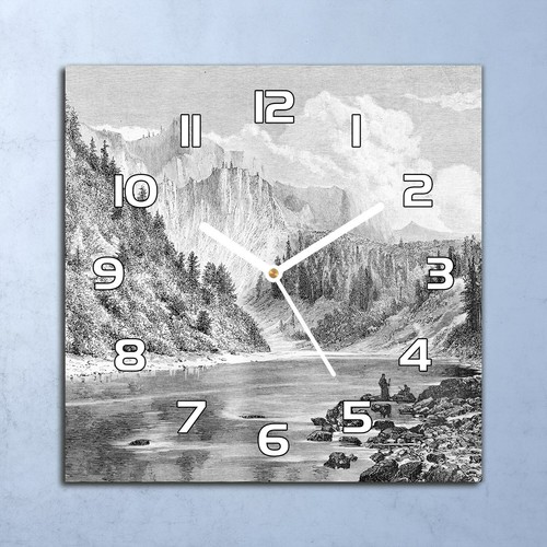 Horloge murale verre 30x30 - en,