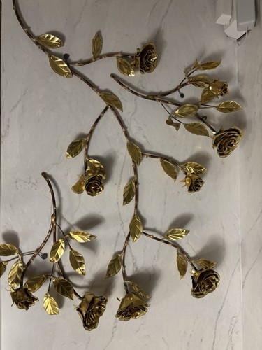 Hand crafted gold - hand, rose