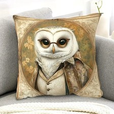 Housse de coussin HIBOU EN