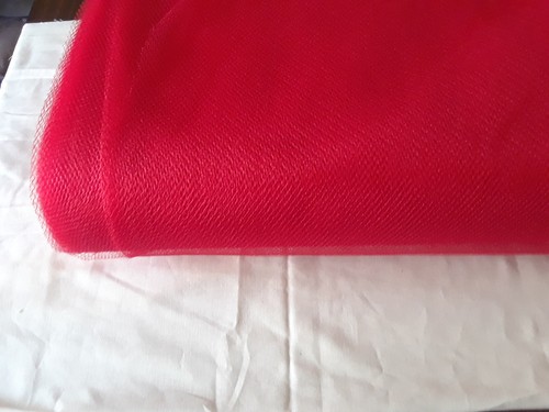Red tulle netting fabric - red,