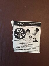 A4f Ephemera 1975 Picture Margate Advert Plaza Kung Fu Kid  Johnny Hallyday
