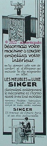 Publicite singer machine - ,