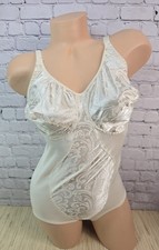 Vintage Lady Manhattan 40C Shaper Bodysuit Teddy Body Briefer Girdle Beige