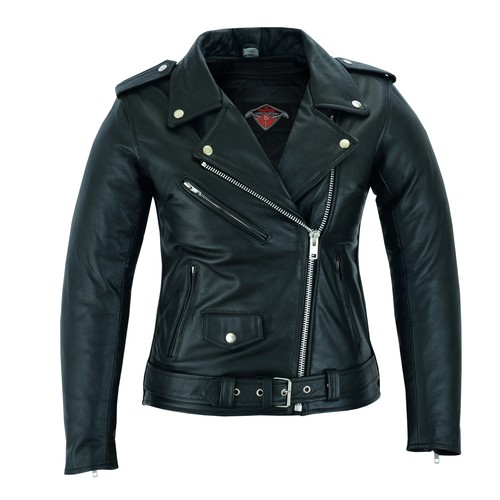 Veste moto cuir - moto, en