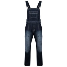 Kam Hommes Salopette Jeans Dans L'Obscurité Lavage (403) en Taille 102to152cm