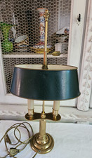 LAMPE BOUILLOTE DE STYLE EMPIRE ABAT JOUR EN TOLE VERT EMPIRE  FONCTIONNE
