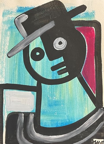 Art naif brut outsider - , black