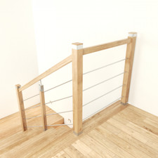 Garde corps chêne bois - en,