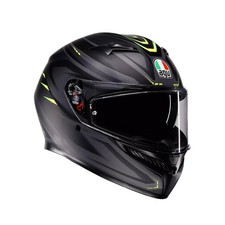 Casque Intégral AGV K3 E2206 MPLK Syth Noir Mat Jaune Fluo Taille L