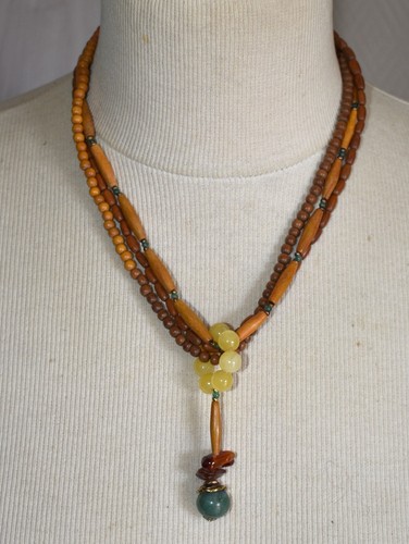 Collier rangs nature bois - 3,