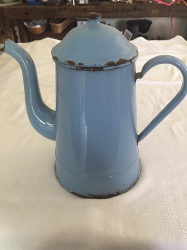 Ancienne cafetière émaillée - cafetière,