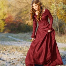 NEW Renaissance Princess Dress Cosplay Costume Vintage New Medieval Long Dress