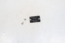 Plaque identification - plaque, d'identification