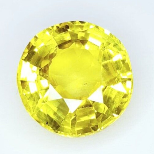 Saphir jaune naturel certifié