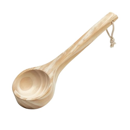 Louche bois naturel - bois, manche