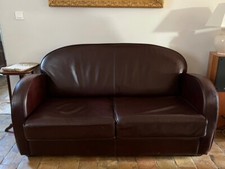Canapé club cuir marron