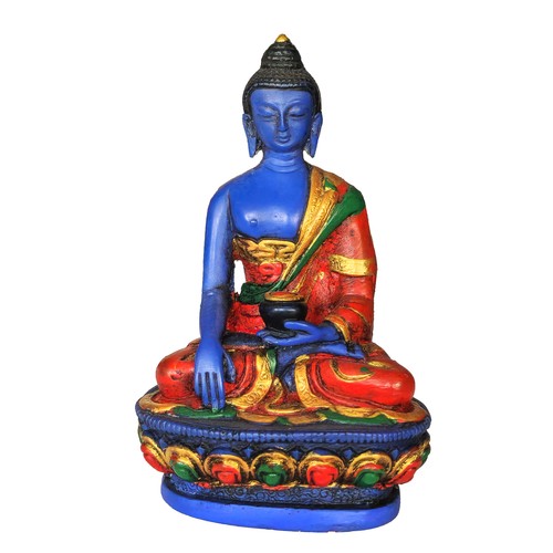 Bouddha bhumisparsa mudra bleu - bouddha,
