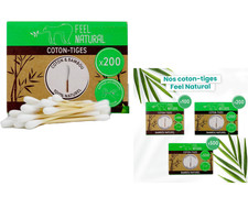 Cotons-Tiges Bambou Blancs