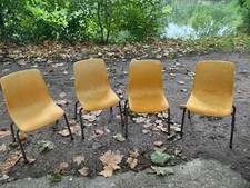 Lot 4x ancien Chaise Écolier