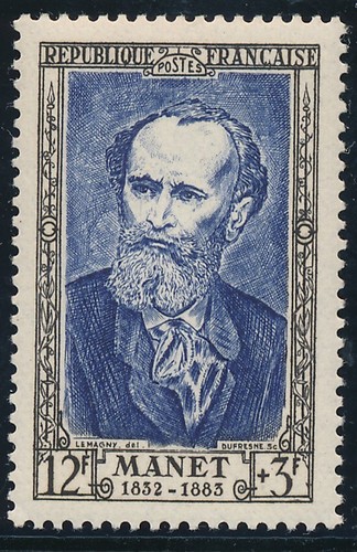 Timbre france 931 manet - france,