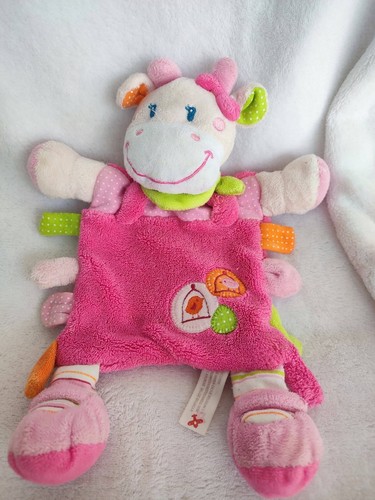 Doudou peluche plat vache - doudou,