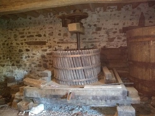 Pressoir ancien chêne - pressoir, en