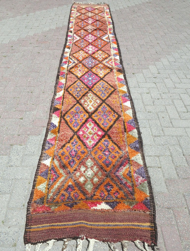 Tapis ancien kurde couloir