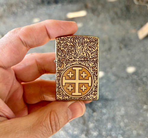 Jerusalem cross brass custom - cross,